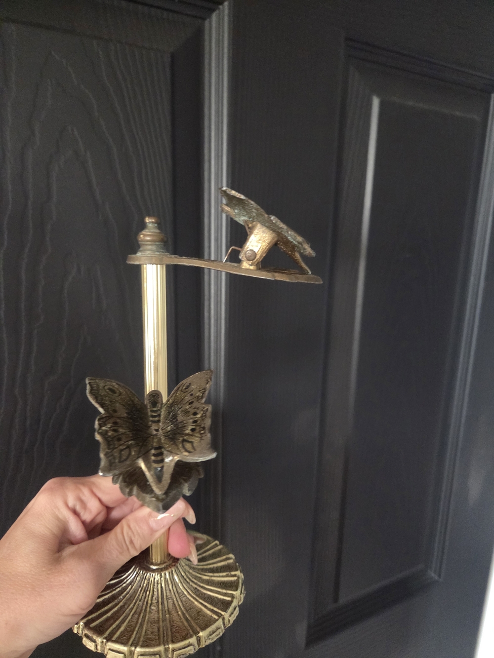 Vintage Brass Note Holder